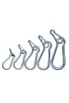 TRACON RKARA6 Karabiner, rugós, acél d=6mm, 800N