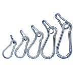TRACON RKARA6 Karabiner, rugós, acél d=6mm, 800N