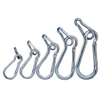 TRACON RKARA6 Karabiner, rugós, acél d=6mm, 800N