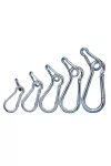 TRACON RKARA8 Karabiner, rugós, acél d=8mm, 1400N