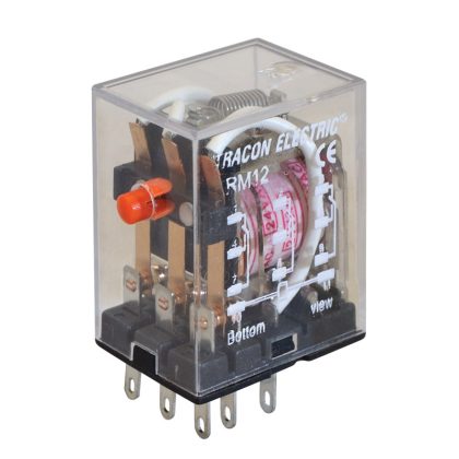   TRACON RM12-24DC Miniatűr relé 24V DC / 3×CO, (3A, 230V AC / 28V DC)