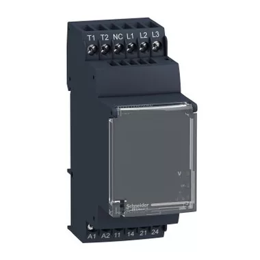 SCHNEIDER RM35TM50MW Zelio Control háromfázisú fázis- és motorhőmérséklet-figyelő relé, 2CO, 5A, 24…240VAC/DC SCHNEIDER RM35TM50MW Zelio Control háromfázisú fázis- és motorhőmérséklet-figyelő relé, 2CO, 5A, 24…240VAC/DC