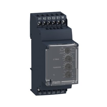   SCHNEIDER RM35UA12MW Zelio Control feszültségfigyelő relé, 2CO, 5A, 24…240VAC/DC, mérési tart.:0,05…5V