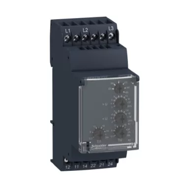SCHNEIDER RM35UB330 Zelio Control háromfázisú feszültségfigyelő relé, 3f, 1+1CO, 5A, 220…480VAC SCHNEIDER RM35UB330 Zelio Control háromfázisú feszültségfigyelő relé, 3f, 1+1CO, 5A, 220…480VAC