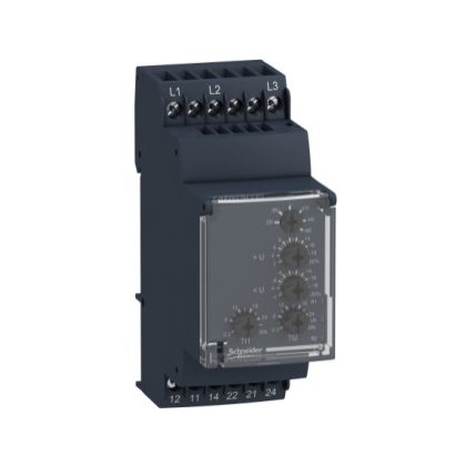   SCHNEIDER RM35UB330 Zelio Control háromfázisú feszültségfigyelő relé, 3f, 1+1CO, 5A, 220…480VAC