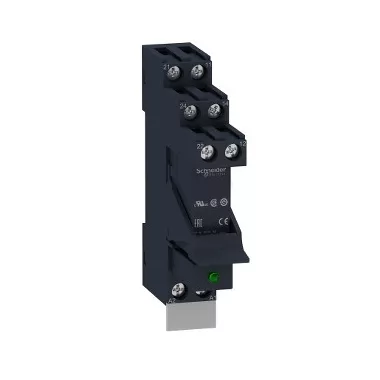 SCHNEIDER RSB2A080BDPV Zelio RSB interfész relé foglalattal, védődiódával, 2CO, 8A, 24VDC