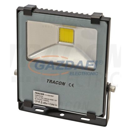   TRACON RSMDS20W LED fényvető SAMSUNG chippel 220-240V AC, 20W, 4000K, IP66, 2000lm, EEI=F