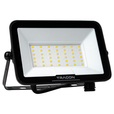 TRACON RSMDSU30W LED fényvető SAMSUNG chippel,mozgásérzékelő csatlakozóval 220-240V AC, 30W, 4000K, IP54, 3000lm, EEI=F