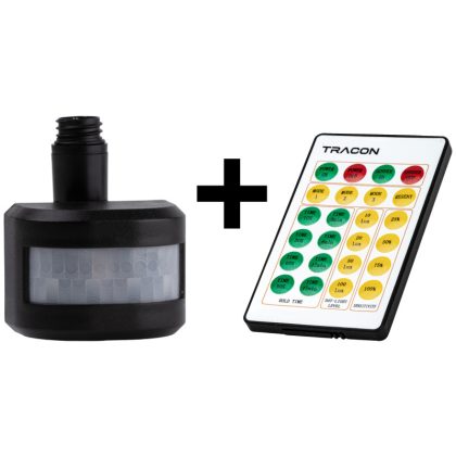   TRACON RSMDSUM Mozgásérzékelő modul távirányítóval RSMDSU fényvetőkhöz 10-200W, 10m, 8s-15min, 10-100 lux, IP54
