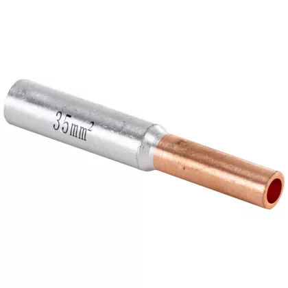   TRACON RT16/25 Szigeteletlen réz-alumínium (Cu-Al) toldóhüvely 16/25mm2, (d1=6mm, d2=6,7mm)