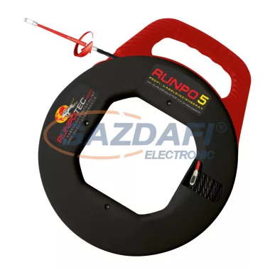 RUNPOTEC 100130 Triplán csavart műanyag vezetékbehúzó szalag, RUNPO 5, 20m