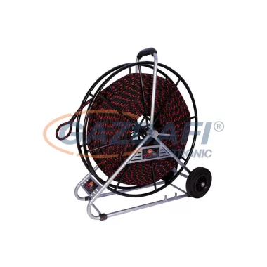 RUNPOTEC 101220 PE behúzókötél, acél csévélődobbal 12mm 300m