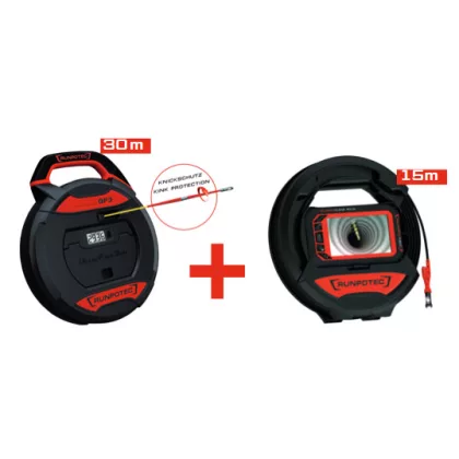   Runpotec 111500 RC3 digitális vizsgáló kamera 15m + GF3 30m üvegszálas behúzókészlet