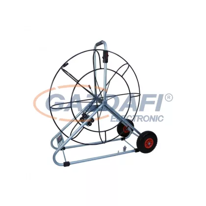   RUNPOTEC 204970 Kerekes acél csévélődob méterszámlálóval, Ø 15 mm üvegszál rúdhoz