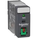   SCHNEIDER RXG12F7 Zelio RXG Interfész relé, 1CO, 10A, 120VAC, tesztgomb, LED