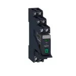   SCHNEIDER RXG22BDPV Zelio RXG Interfész relé foglalattal, 2CO, 5A, 24VDC, tesztgomb, LED