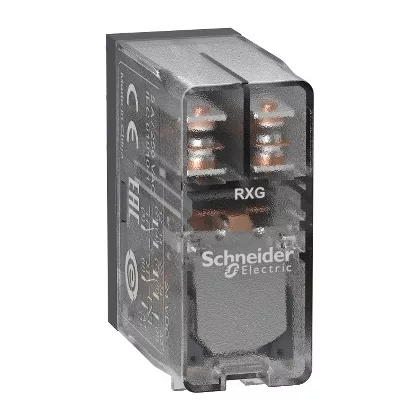 SCHNEIDER RXG25BD Zelio RXG Interfész relé, 2CO, 5A, 24VDC