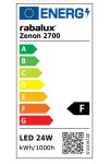 RÁBALUX 2700 Zenon, szenzoros LED kültéri mennyezeti lámpa 24W, fehér