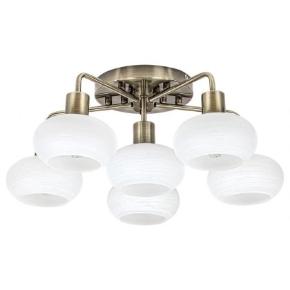   RÁBALUX 3918 Sorina, mennyezeti lámpa E14 Max. 6x40W, ant.bronz 230V