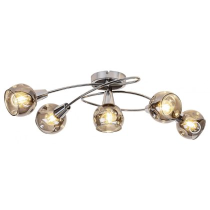   RÁBALUX 5349 Tamara, mennyezeti lámpa E14 5x MAX 40W, króm