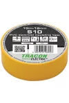 TRACON S10 Szigetelőszalag, sárga 10m×18mm, PVC, 0-90°C, 40kV/mm