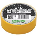   TRACON S10 Szigetelőszalag, sárga 10m×18mm, PVC, 0-90°C, 40kV/mm