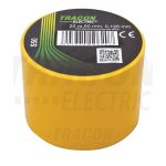   TRACON S50 Szigetelőszalag, sárga 20m×50mm, PVC, 0-90°C, 40kV/mm