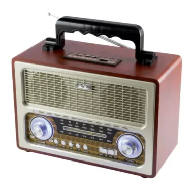 RRT 3B Retro táskarádió és multimédia-lejátszó, 4in1: BT+MP3+AUX+rádió