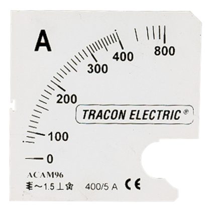 TRACON SCALE-AC72-2000/5A Skálalap ACAM72-5 alapműszerhez 0 - 2000 (4000) A