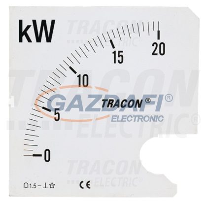 TRACON SCALE-W72-4-640 Skálalap W72-400V/4 műszerhez
