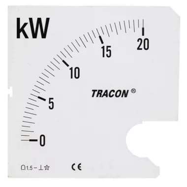 TRACON SCALE-W72/4-72 Skálalap W72-400V/4 műszerhez 0 - 96 kW