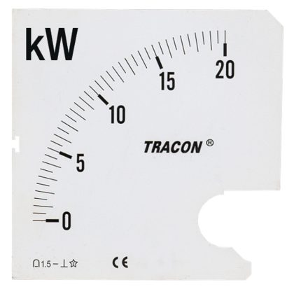   TRACON SCALE-W96/4-1600 Skálalap W96-400V/4 műszerhez 0 - 1600 kW