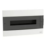   SCHNEIDER ELECTRIC EASY9 EU EZ9EUA118 Műanyag kiselosztó 18 modul, 1 SOR, PE+N sínnel, füstszínű ajtóval, IP40 (zárt ajtóval), süllyesztett - méret 245X400X99 MM ( EZ9EUA118 )