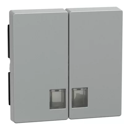 SCHNEIDER 437560 MERTEN Dupla billentyű, átlátszó fényjelző ablakokkal, System-M, alumínium