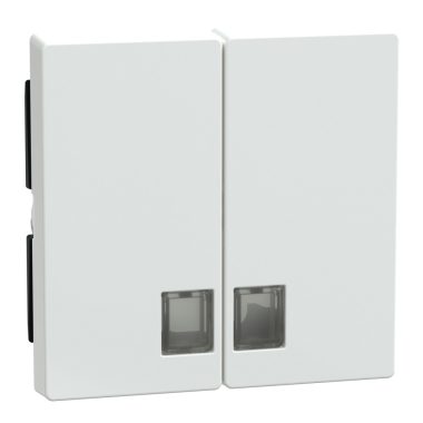 SCHNEIDER 438525 MERTEN Dupla billentyű, átlátszó fényjelző ablakokkal, System-M, aktív fehér, antibakteriális