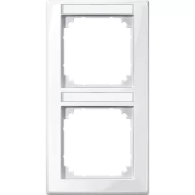 SCHNEIDER 470219 MERTEN M-Smart feliratozható kettes, függőleges keret, polárfehér