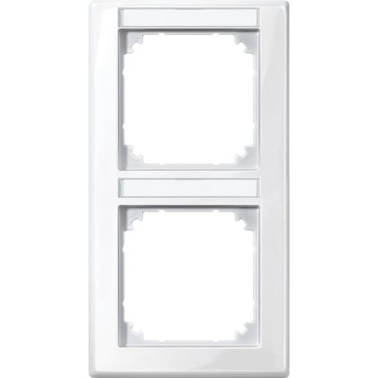 SCHNEIDER 470219 MERTEN M-Smart feliratozható kettes, függőleges keret, polárfehér