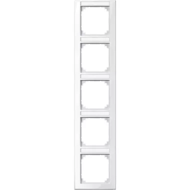 SCHNEIDER 470519 MERTEN M-Smart feliratozható ötös, függőleges keret, polárfehér