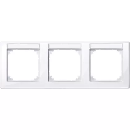  SCHNEIDER 471325 MERTEN M-Smart feliratozható hármas, vízszintes keret, aktív fehér (antibakteriális)