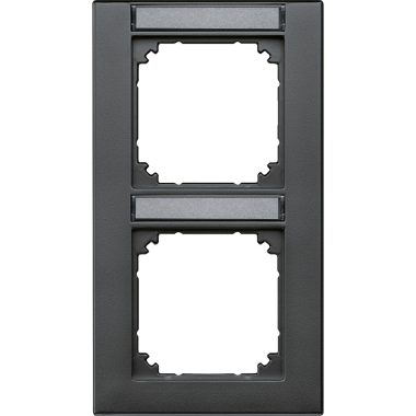 SCHNEIDER 476214 MERTEN M-Plan feliratozható kettes, függőleges keret, antracit