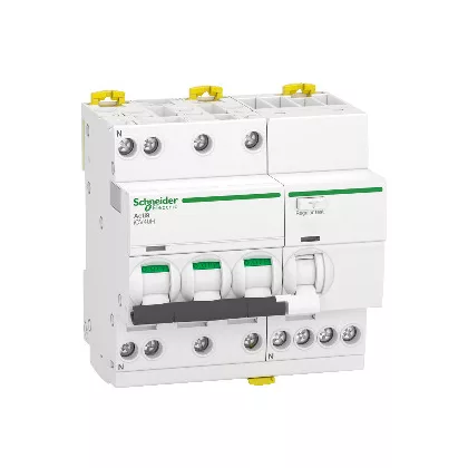   SCHNEIDER A9DC4716 ACTI9 iCV40 áramvédős kismegszakító, A osztály, 3P-N, C, 16A, 30mA, 10kA