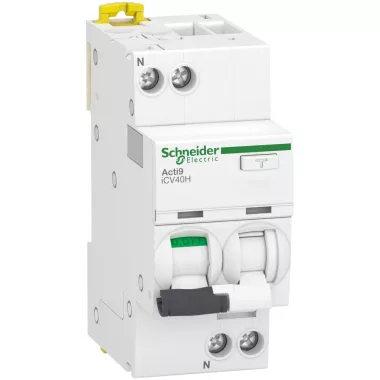 SCHNEIDER A9DC8610 ACTI9 iCV40H Áramvédős kismegszakító, A osztály, 1P+N, C, 10A, 10kA, 300mA