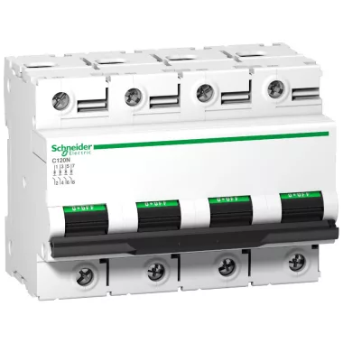 SCHNEIDER A9N18353 ACTI9 C120N kismegszakító, 4P, B, 80A