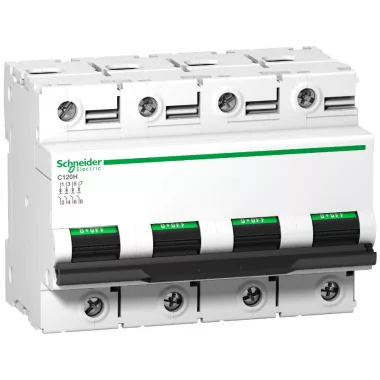 SCHNEIDER A9N18437 ACTI9 C120H kismegszakító, 4P, B, 125A