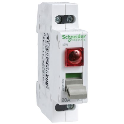 SCHNEIDER A9S61120 ACTI9 iSW kapcsoló jelzőlámpával, 1P, 20A