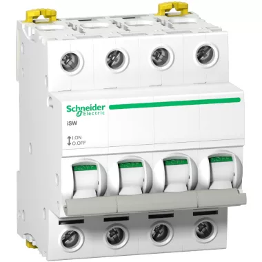 SCHNEIDER A9S65491 ACTI9 iSW terheléskapcsoló, 4P, 100A, 415AC