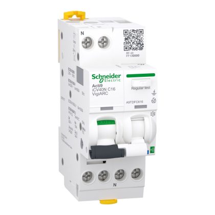SCHNEIDER A9TDFC616 ACTI9 Active iCV40N VigiARC, A-SI osztály, 1P-N, C, 16A, 30mA