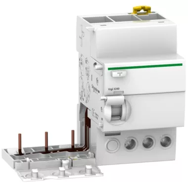 SCHNEIDER A9V51325 ACTI9 Vigi iC60 áram-védőkioldó, A osztály, 3P, 25A, 30mA, monokonnekt