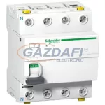   SCHNEIDER A9Z21440 ACTI9 iID áram-védőkapcsoló, A osztály, 4P, 40A, 30mA