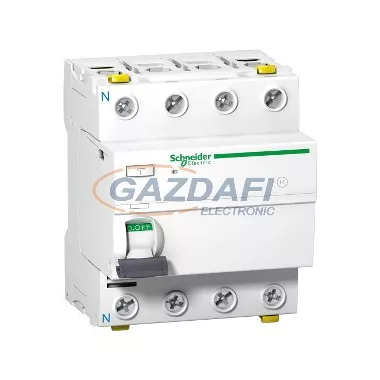 SCHNEIDER A9Z26440 ACTI9 iID áram-védőkapcsoló, A osztály, 4P, 40A, 500mA